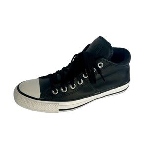 NWOB Converse Chuck Taylor Womens All Star Madison St. Mid Black Leather Sneaker
